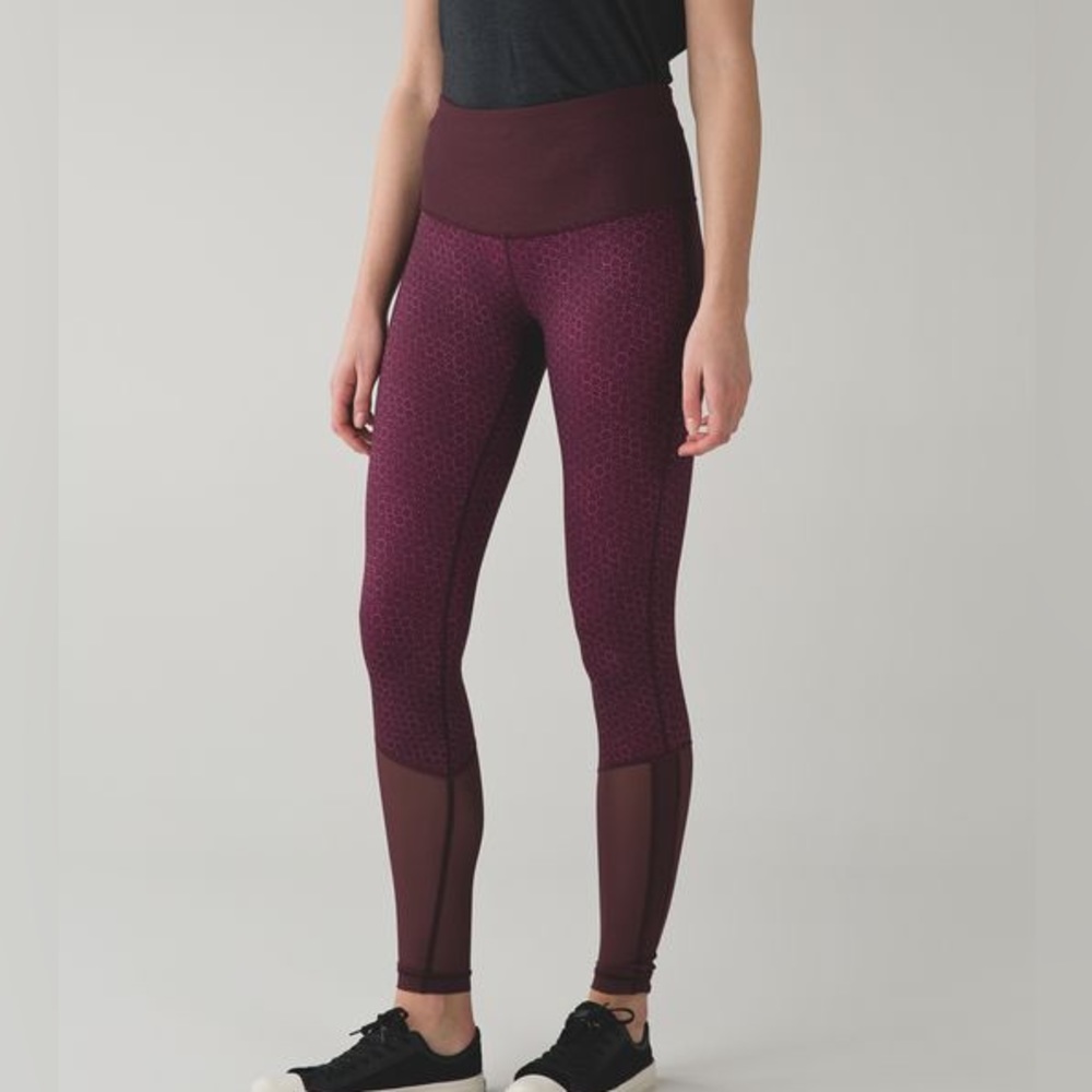 Lululemon sweaty endeavour high-rise mesh leggings